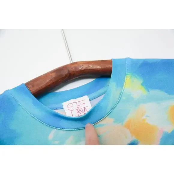 Stella Jean Beach Print Midi Dress Size 42 - Picture 7 of 9